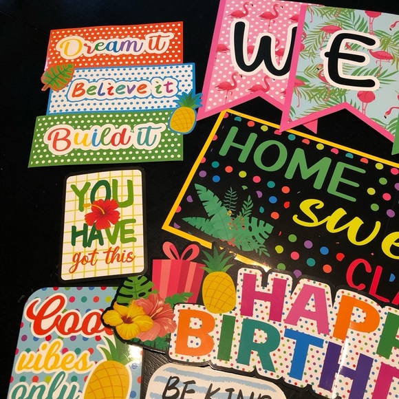 Teacher Bundle Home School Party Decorative Banners Signs Borders Bulletin Board - Picture 4 of 9